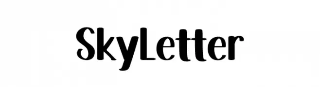 Sky Letter  Frei Schriftart Herunterladen