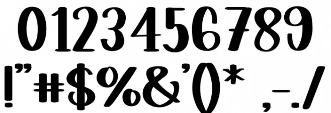 Sky Letter Font OTHER CHARS