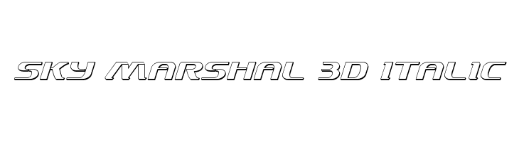 Sky Marshal 3D Italic Font