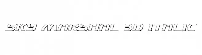 Sky Marshal 3D Italic  font caratteri gratis