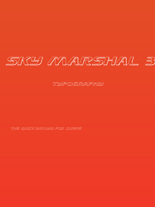 Sky Marshal 3D Italic Poster
