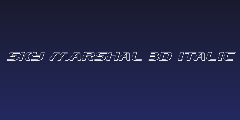 Sky Marshal 3D Italic Social Header
