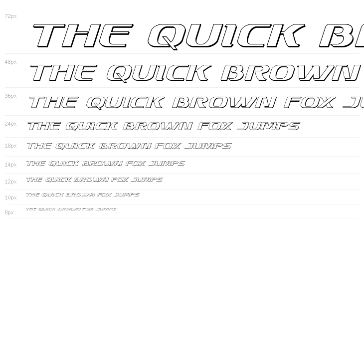 Sky Marshal 3D Italic Waterfall