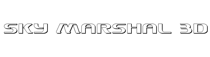 Sky Marshal 3D  フリーフォントのダウンロード
