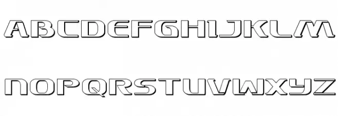 Sky Marshal 3D Шрифта ВЕРХНИЙ