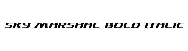 Sky Marshal Bold Italic  フリーフォントのダウンロード
