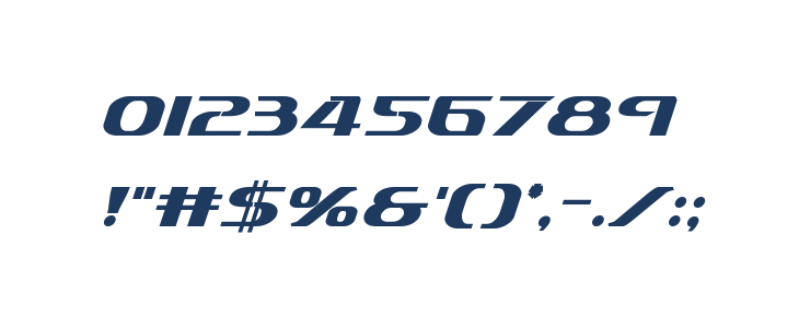 Sky Marshal Bold Italic Other Characters