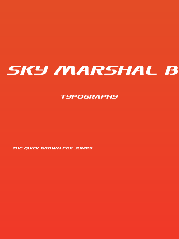 Sky Marshal Bold Italic Poster