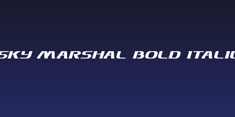 Sky Marshal Bold Italic Social Header