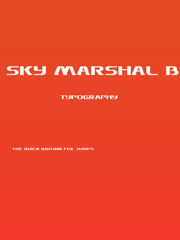 Sky Marshal Bold Poster