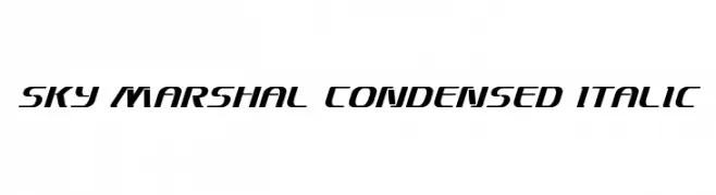 Sky Marshal Condensed Italic  font caratteri gratis