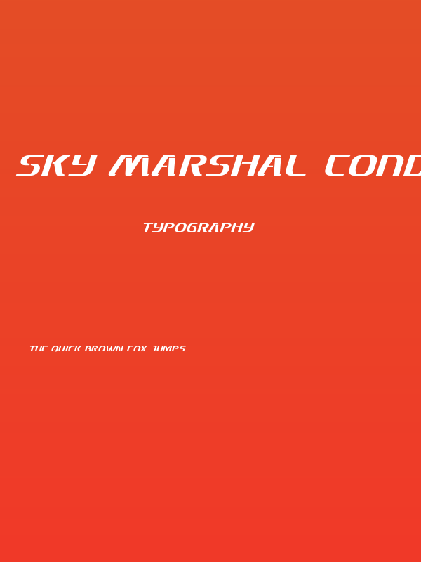 Sky Marshal Condensed Italic Poster