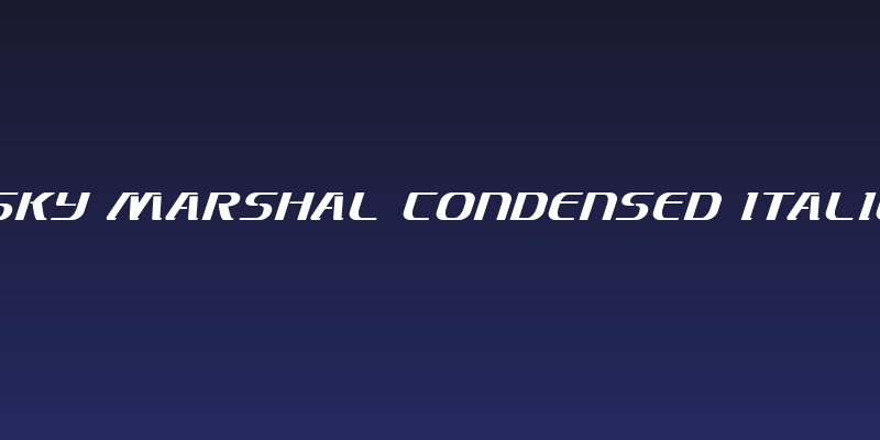 Sky Marshal Condensed Italic Social Header