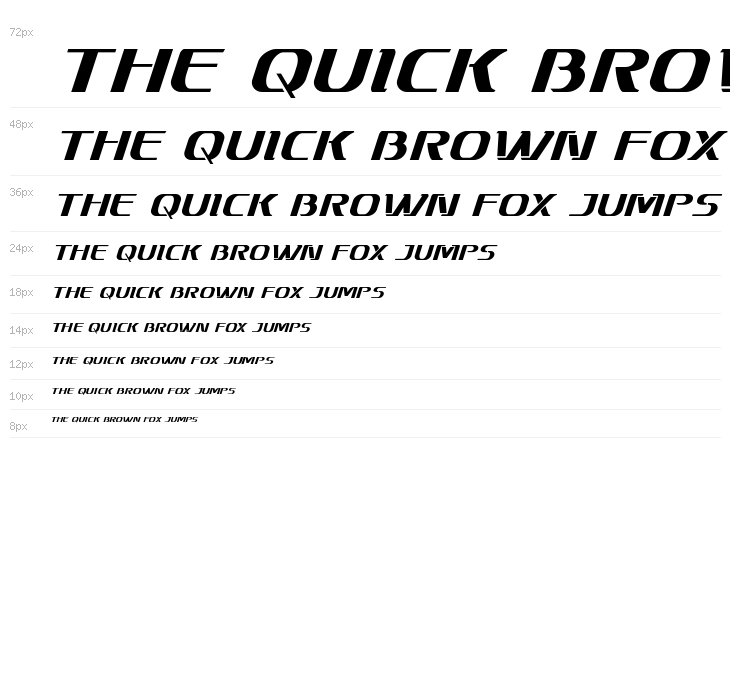 Sky Marshal Condensed Italic Waterfall