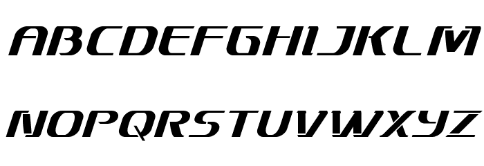 Sky Marshal Condensed Italic Font LOWERCASE