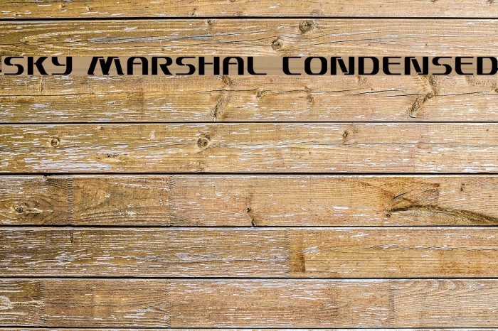 Sky Marshal Condensed Font examples