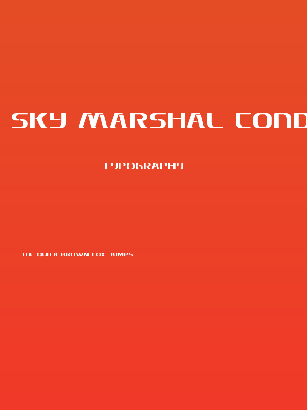 Sky Marshal Condensed Poster