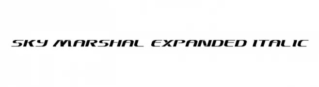 Sky Marshal Expanded Italic  font caratteri gratis
