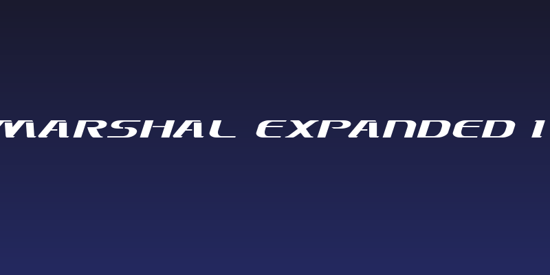 Sky Marshal Expanded Italic Social Header