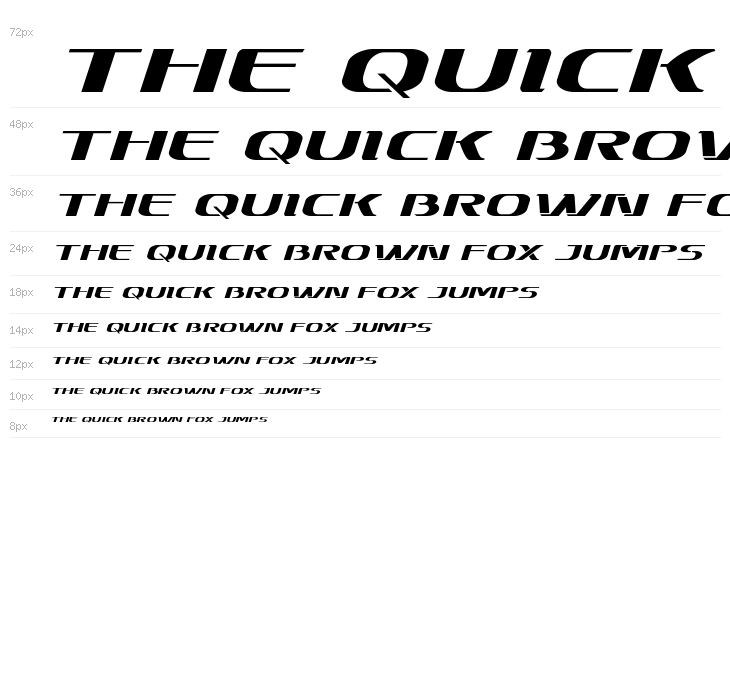 Sky Marshal Expanded Italic Waterfall