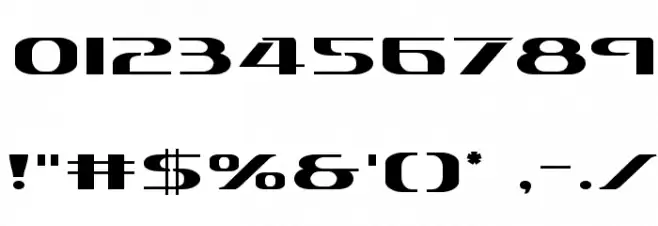 Sky Marshal Expanded Font OTHER CHARS