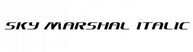 Sky Marshal Italic  font caratteri gratis