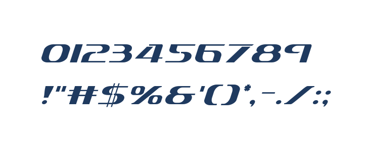 Sky Marshal Italic Other Characters