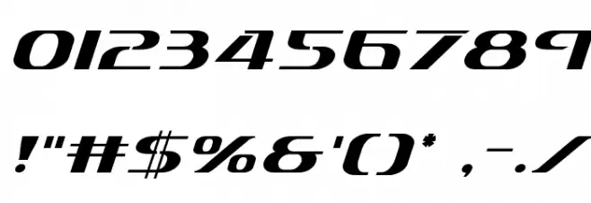 Sky Marshal Italic Font OTHER CHARS