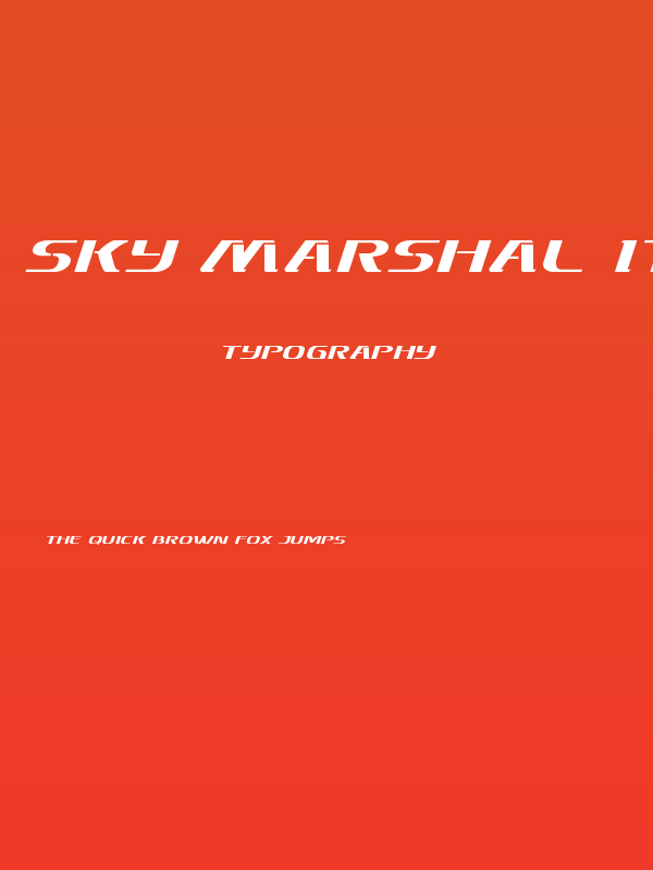 Sky Marshal Italic Poster