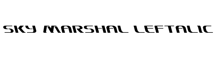 Sky Marshal Leftalic Font