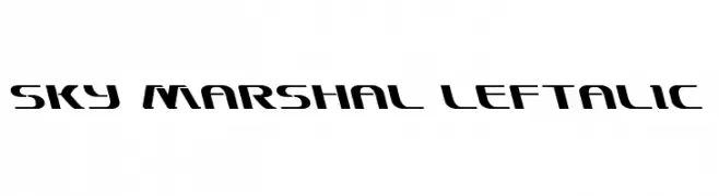 Sky Marshal Leftalic  font caratteri gratis