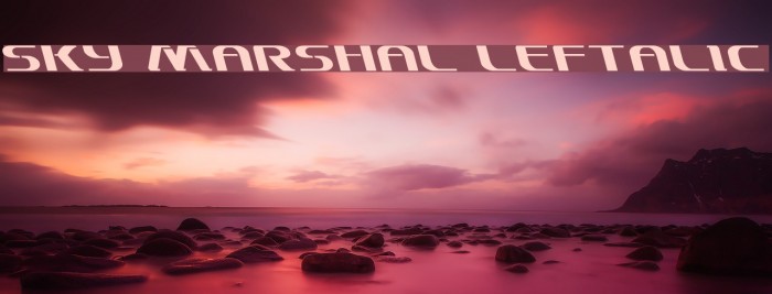 Sky Marshal Leftalic Font examples