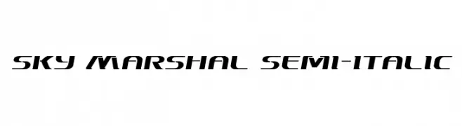 Sky Marshal Semi-Italic  font caratteri gratis