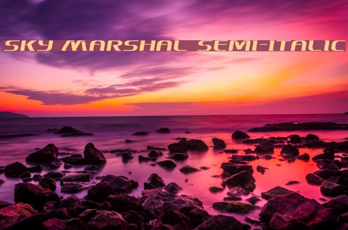 Sky Marshal Semi-Italic Font examples