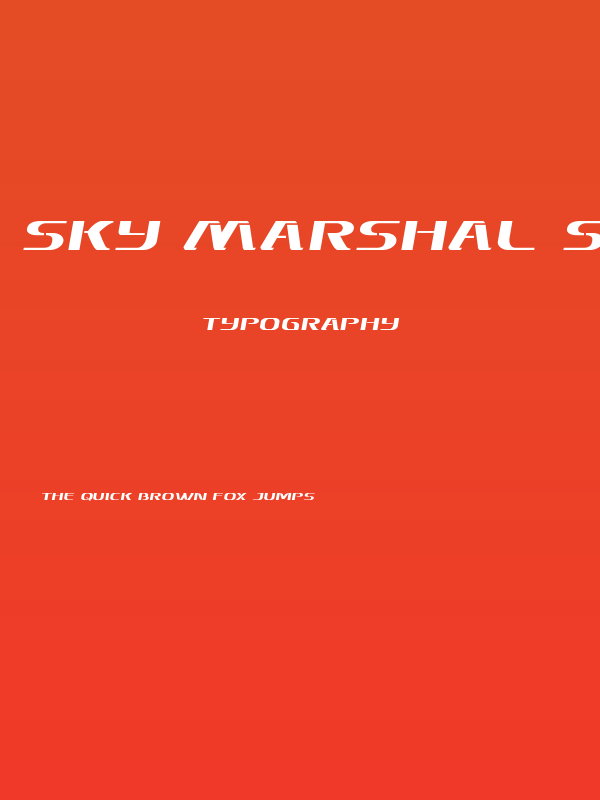 Sky Marshal Semi-Italic Poster