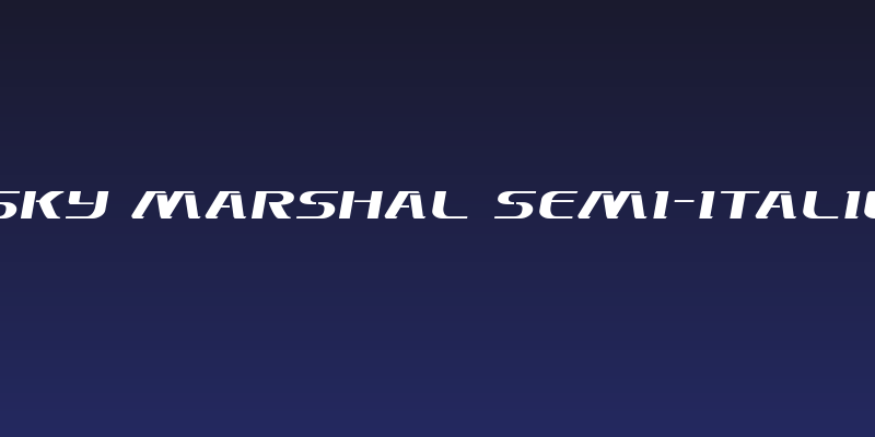Sky Marshal Semi-Italic Social Header