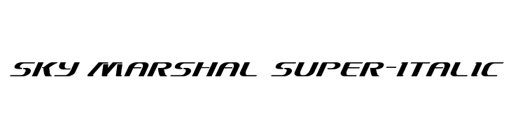 Sky Marshal Super-Italic  नि: शुल्क फ़ॉन्ट्स डाउनलोड
