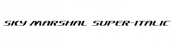 Sky Marshal Super-Italic  Frei Schriftart Herunterladen