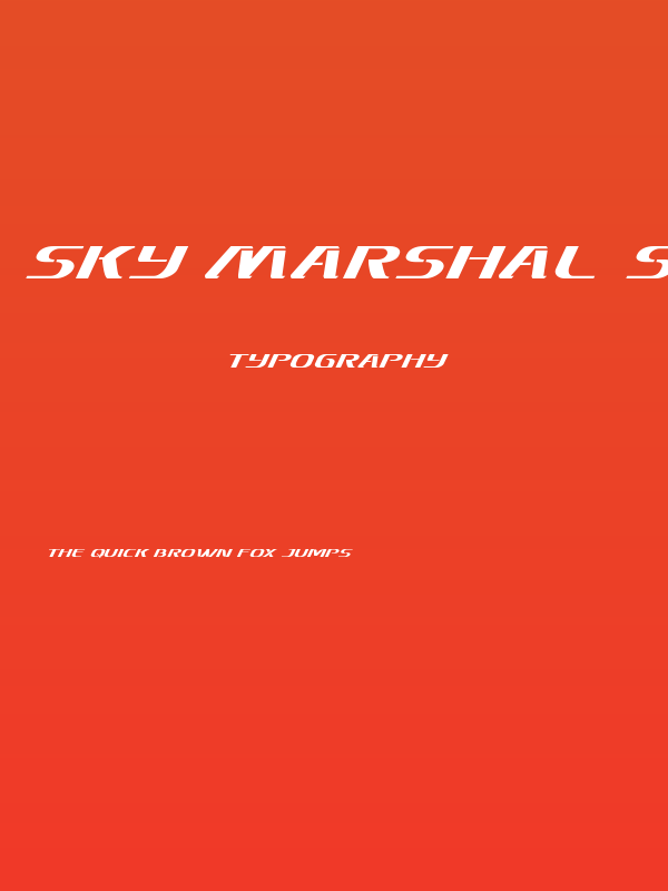Sky Marshal Super-Italic Poster
