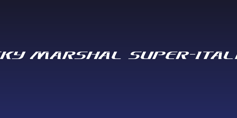 Sky Marshal Super-Italic Social Header