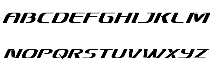 Sky Marshal Super-Italic Font LOWERCASE