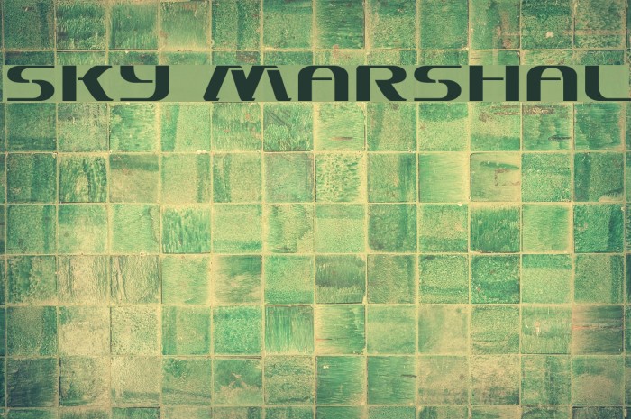 Sky Marshal Шрифта examples