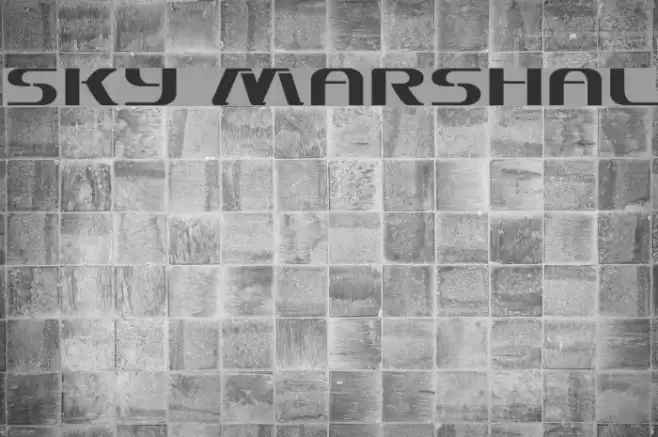 Sky Marshal Font examples