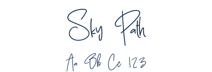 Sky Path Font Preview