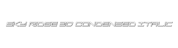 Sky Ridge 3D Condensed Italic  لخطوط تنزيل