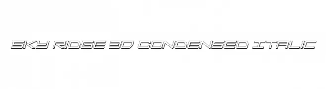 Sky Ridge 3D Condensed Italic  免费字体下载