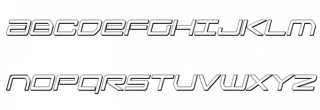 Sky Ridge 3D Condensed Italic Polices MAJUSCULES