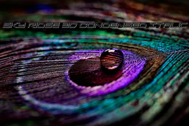 Sky Ridge 3D Condensed Italic Example 3