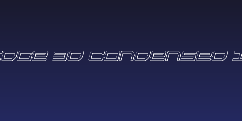 Sky Ridge 3D Condensed Italic Social Header