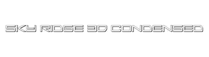 Sky Ridge 3D Condensed  免费字体下载
